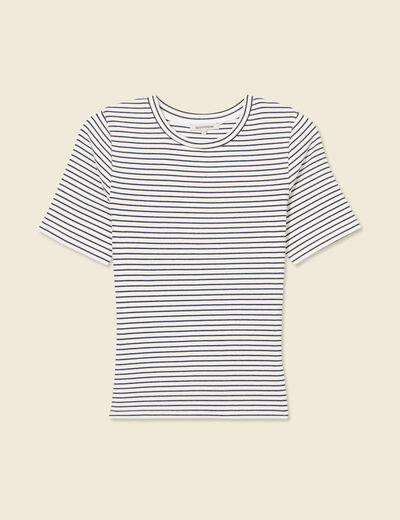 T-shirt manches courtes bleu femme