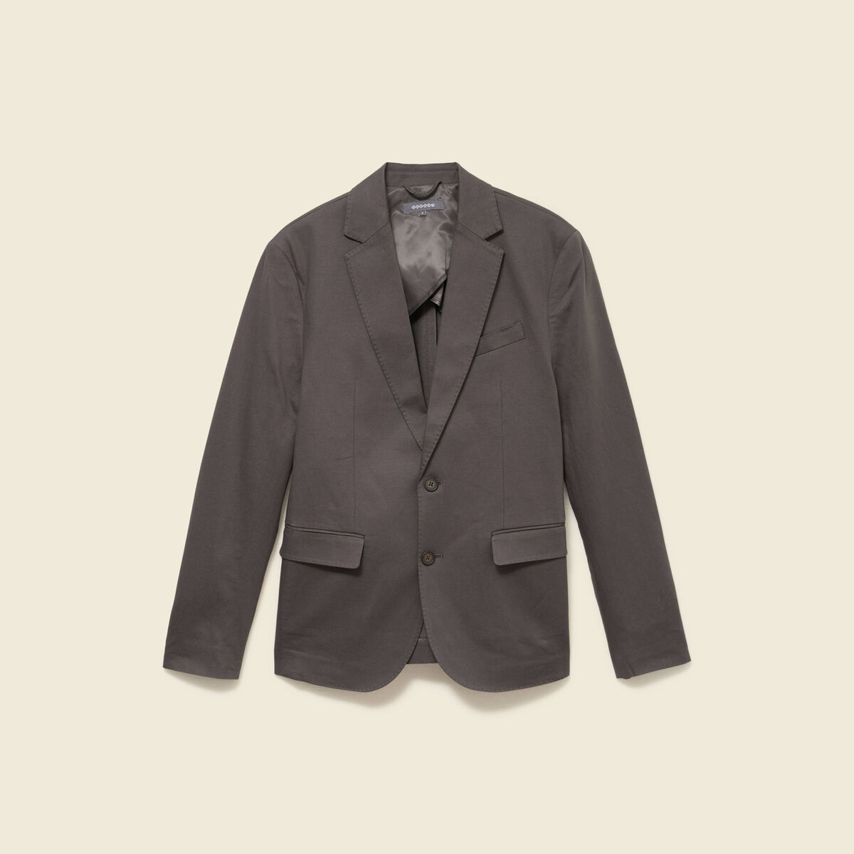 Blazer manches longues col classique vert fonc&eacute; homme