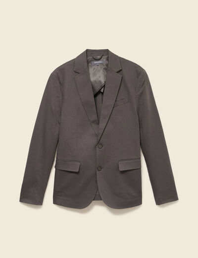 Blazer manches longues col classique vert fonc&eacute; homme