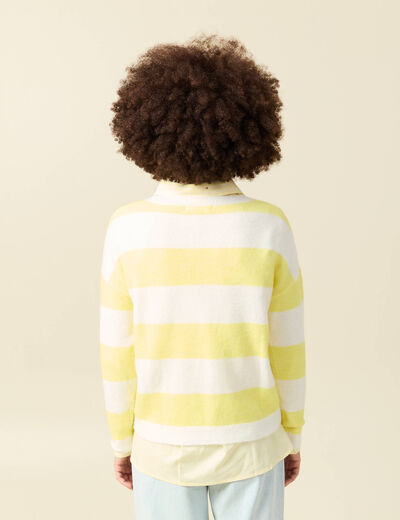 Pull col rond Atelier Beguin x Bonobo jaune femme