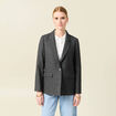 Veste blazer ajustée gris foncé femme