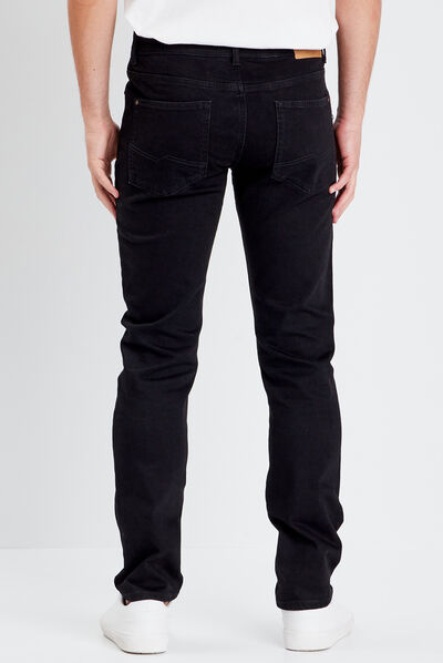Jeans straight denim noir homme