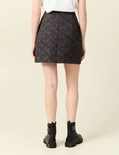 Jupe droite multicolore femme