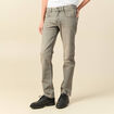 Jeans straight longueur 34 denim snow gris homme