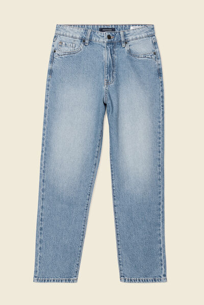 Jeans straight 5 poches denim used femme