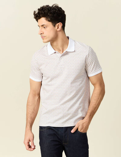 Polo éco-responsable blanc homme
