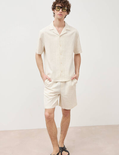 Short beige homme