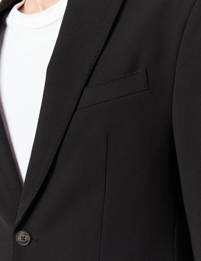 Blazer manches longues col tailleur noir homme