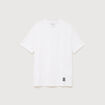 T-shirt col rond manches courtes blanc homme
