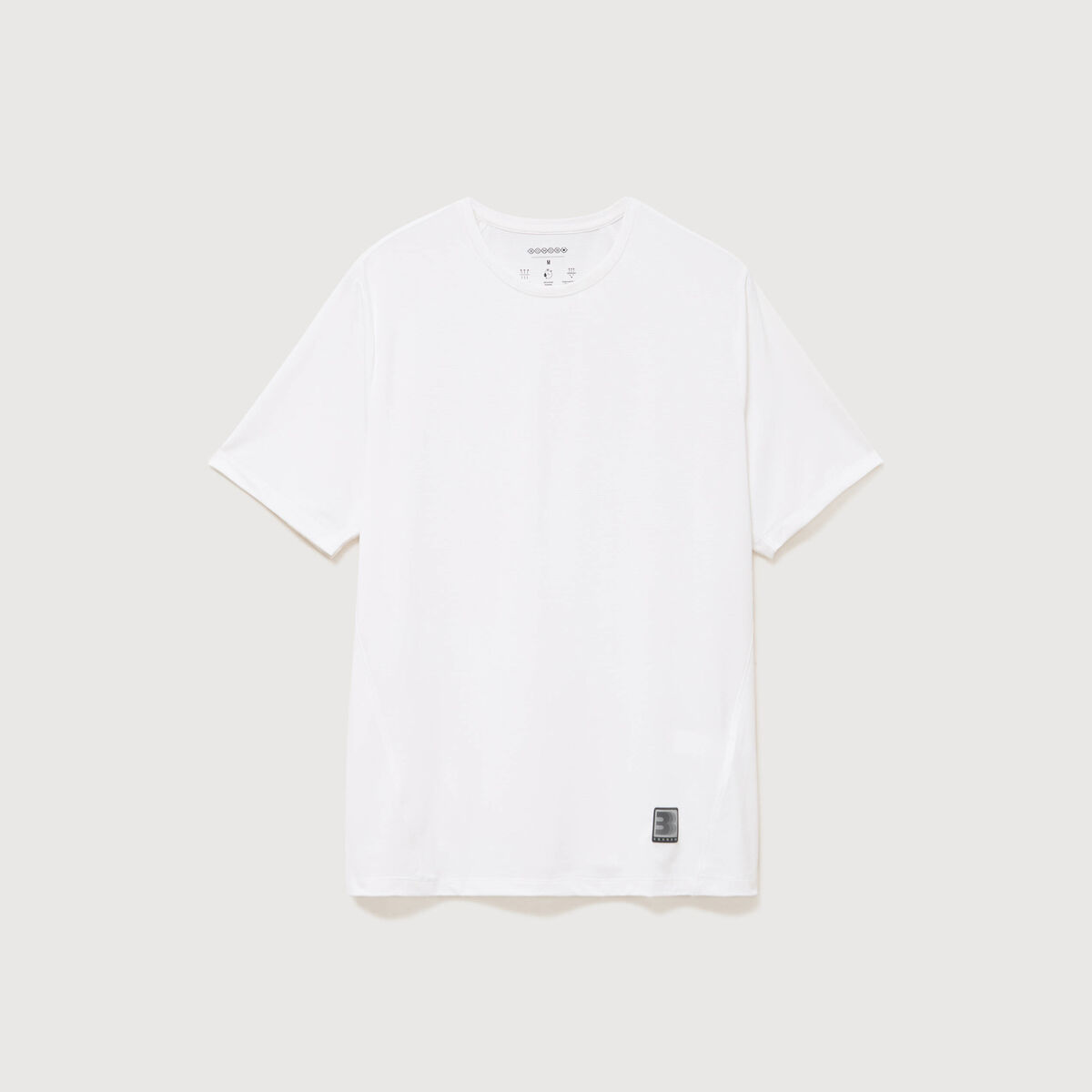T-shirt col rond manches courtes blanc homme