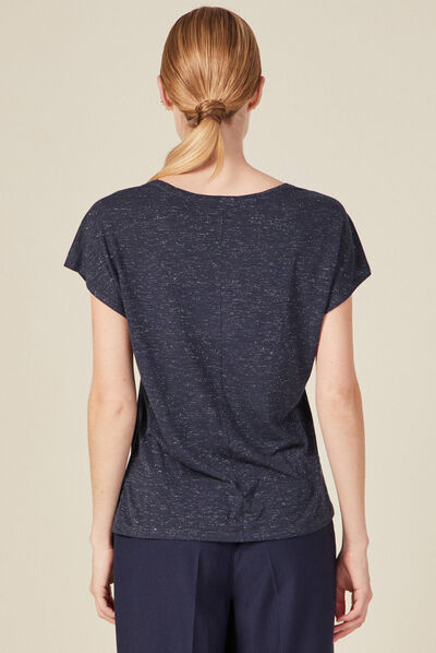 T-shirt manches courtes gris foncé femme