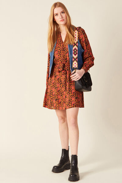 Veste droite en jean denim stone femme