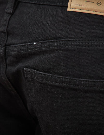 Jeans straight longueur 32 denim noir homme