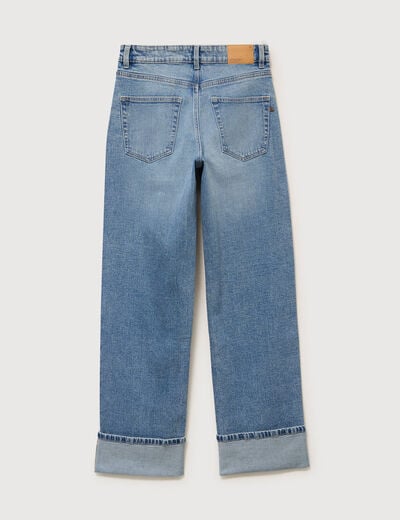 Jeans straight taille standard bleu femme