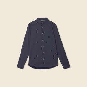Chemise éco-responsable bleu marine homme