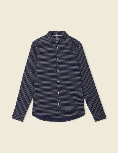 Chemise éco-responsable bleu marine homme