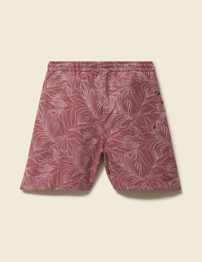 Maillot de bain avec broderie doubl&eacute; vieux rose homme
