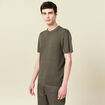T-shirt manches courtes vert fonc&eacute; homme