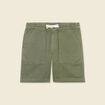 Bermuda droit à coulisse vert kaki homme