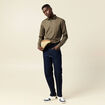 Chemise manches longues vert kaki homme