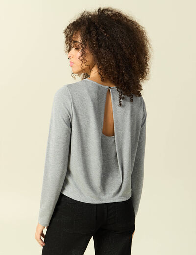 T-shirt manches longues gris femme