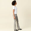T-shirt manches courtes côtelé blanc femme