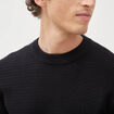 Pull col rond manches longues noir homme