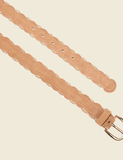 Ceinture suédine marron femme