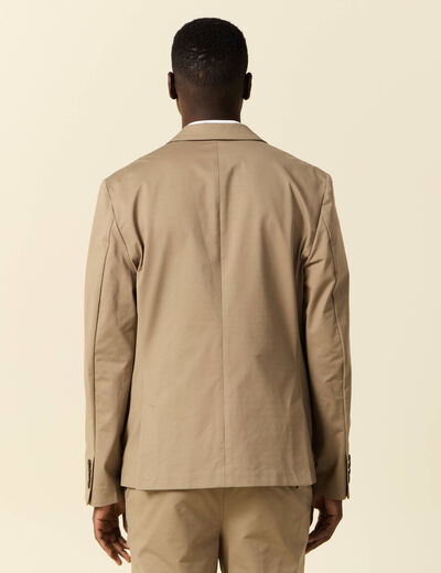 Veste blazer stretch taupe homme