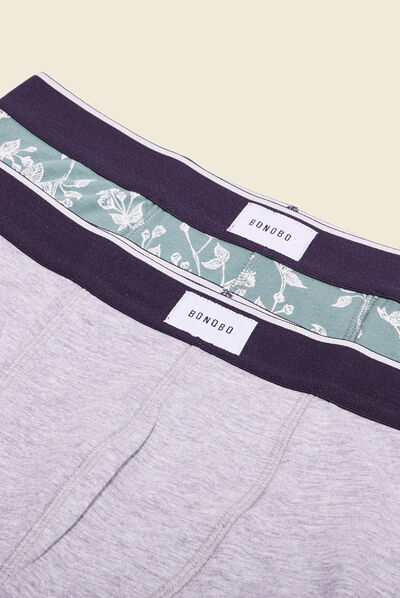 Lot 2 boxers gris foncé homme
