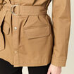 Veste saharienne cintrée vert kaki femme