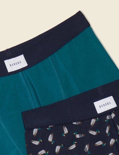Lot 2 boxers vert foncé homme