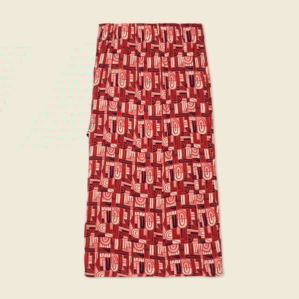 jupe midi portefeuille fluide rouge fonce femme Jupe midi portefeuille fluide rouge foncé femme