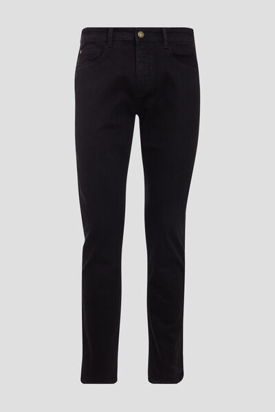 Jeans straight denim noir homme