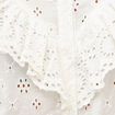 Chemise en coton avec dentelle ecru femme