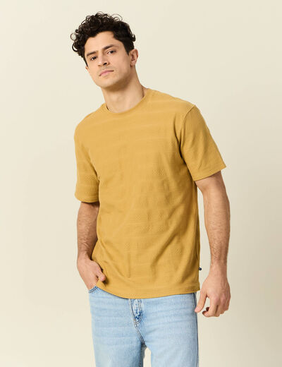 T-shirt manches courtes beige homme