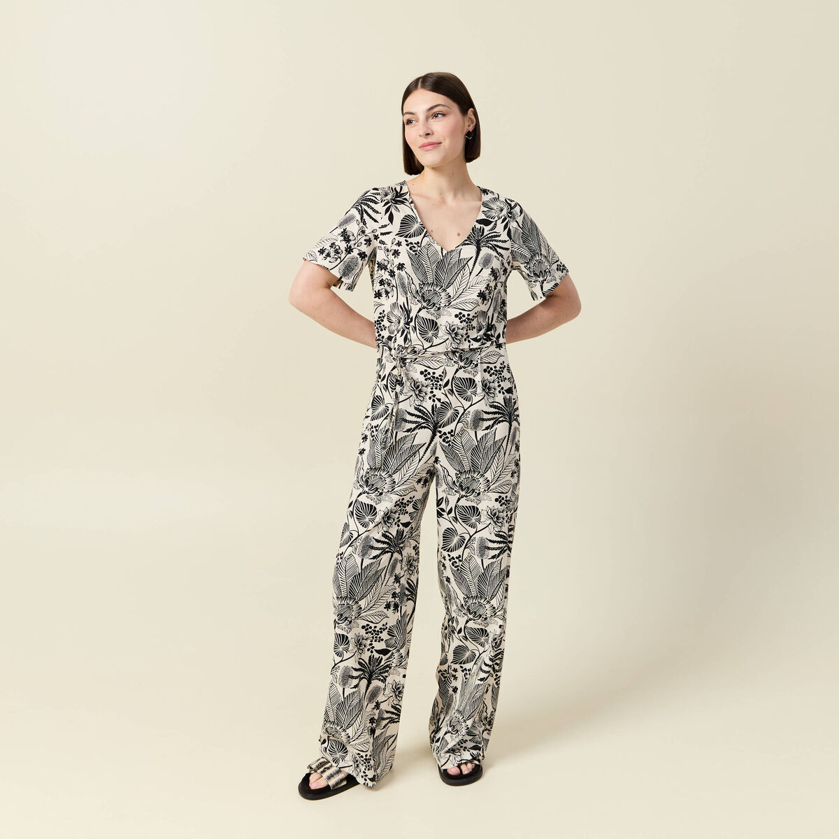 Combinaison pantalon blanc femme