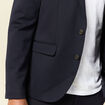 Veste blazer manches longues bleu marine homme