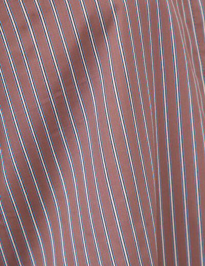 Chemise ample manches longues fluide marron femme