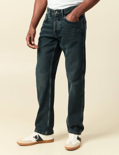 Jeans regular longueur 32 en coton bleu homme