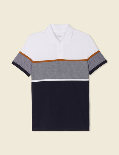 Polo manches courtes blanc homme