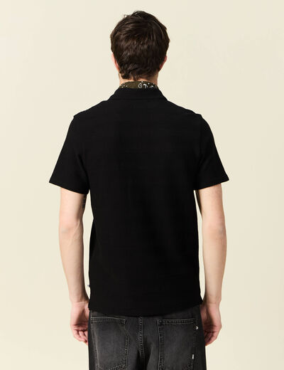 Polo manches courtes noir homme