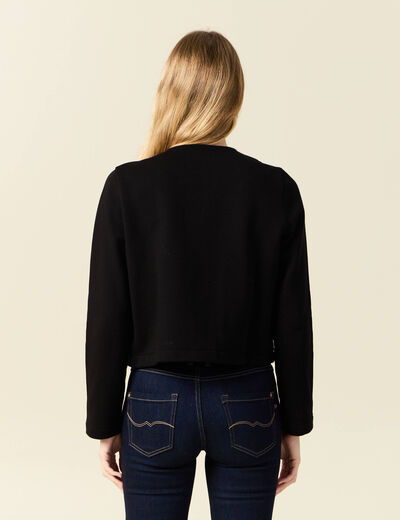 Gilet manches longues noir femme
