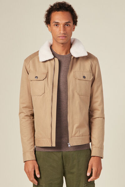 Blouson éco-responsable beige homme