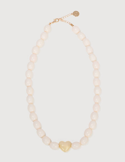 Collier blanc femme