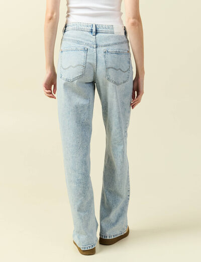 Jeans large taille standard denim snow bleu femme
