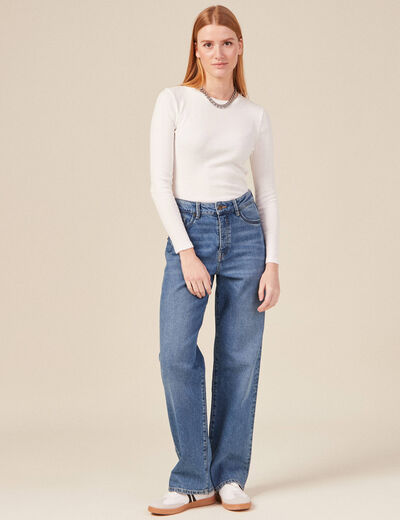 T-shirt éco-responsable ecru femme