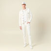 Jeans slim longueur 32 denim blanc homme