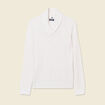 Pull manches longues col ch&acirc;le ecru homme