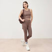 Leggings marron femme